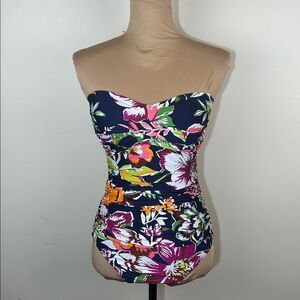 Anna Cole one piece floral swimsuit size 8